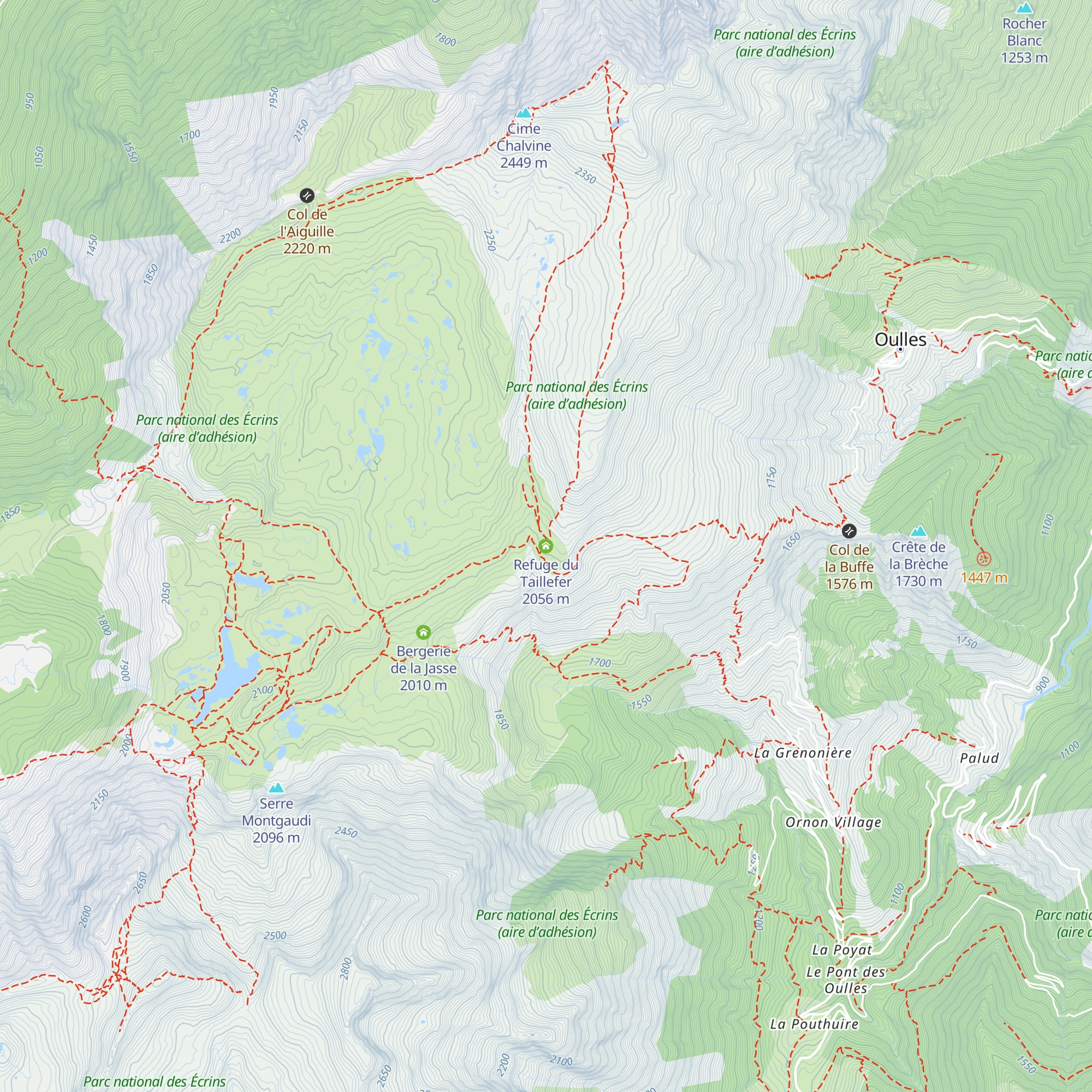 Refuge du Taillefer map