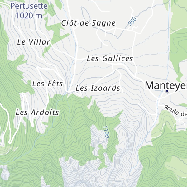 Map of Gîte les Izoards