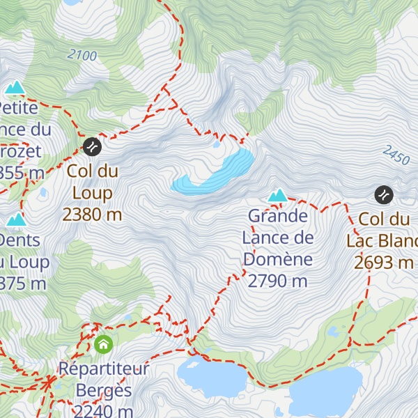 Map of Pic du Loup