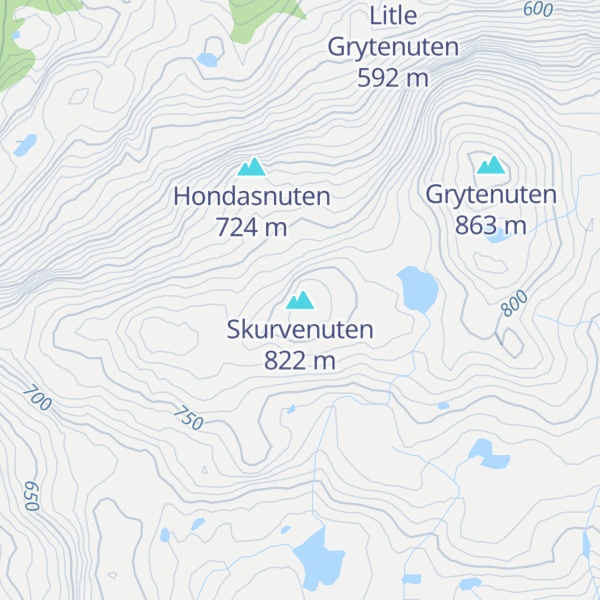 Map of Skurvenuten