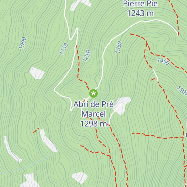 Map of Abri de Pré Marcel