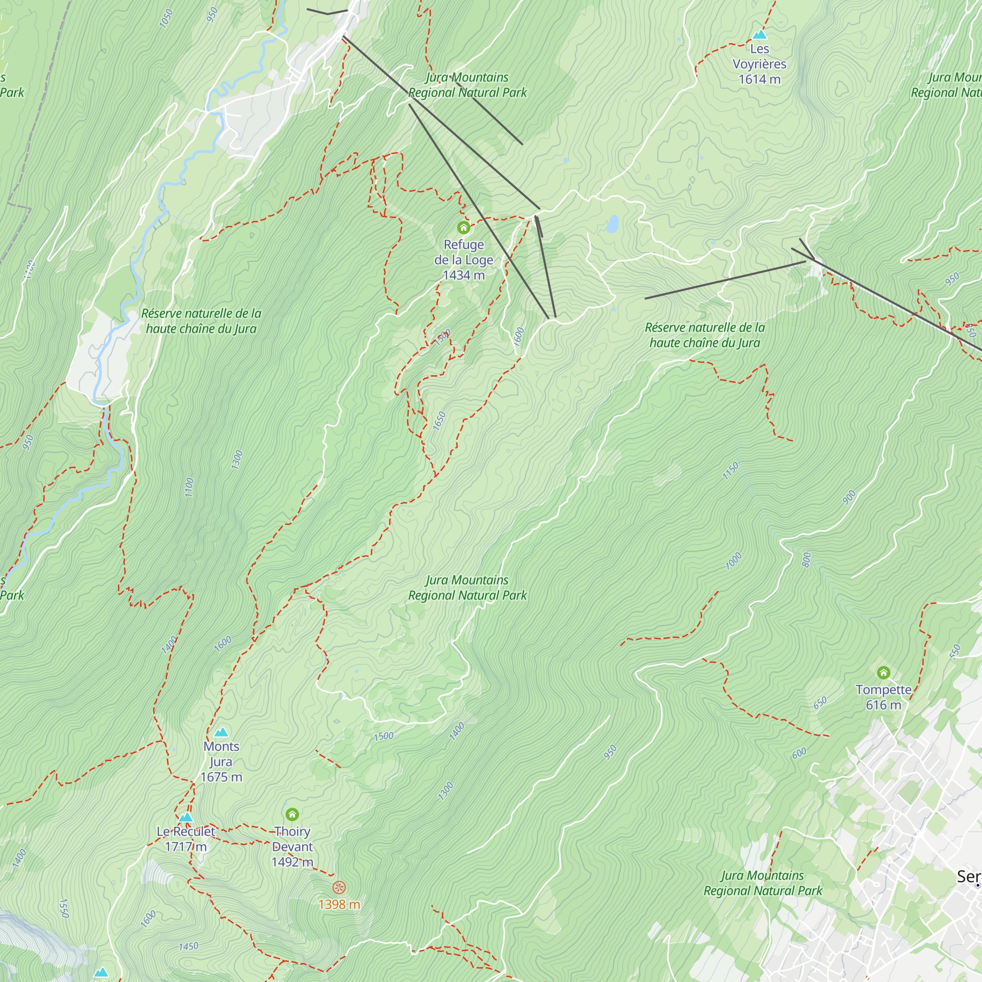 Cabane du Grand Crêt map