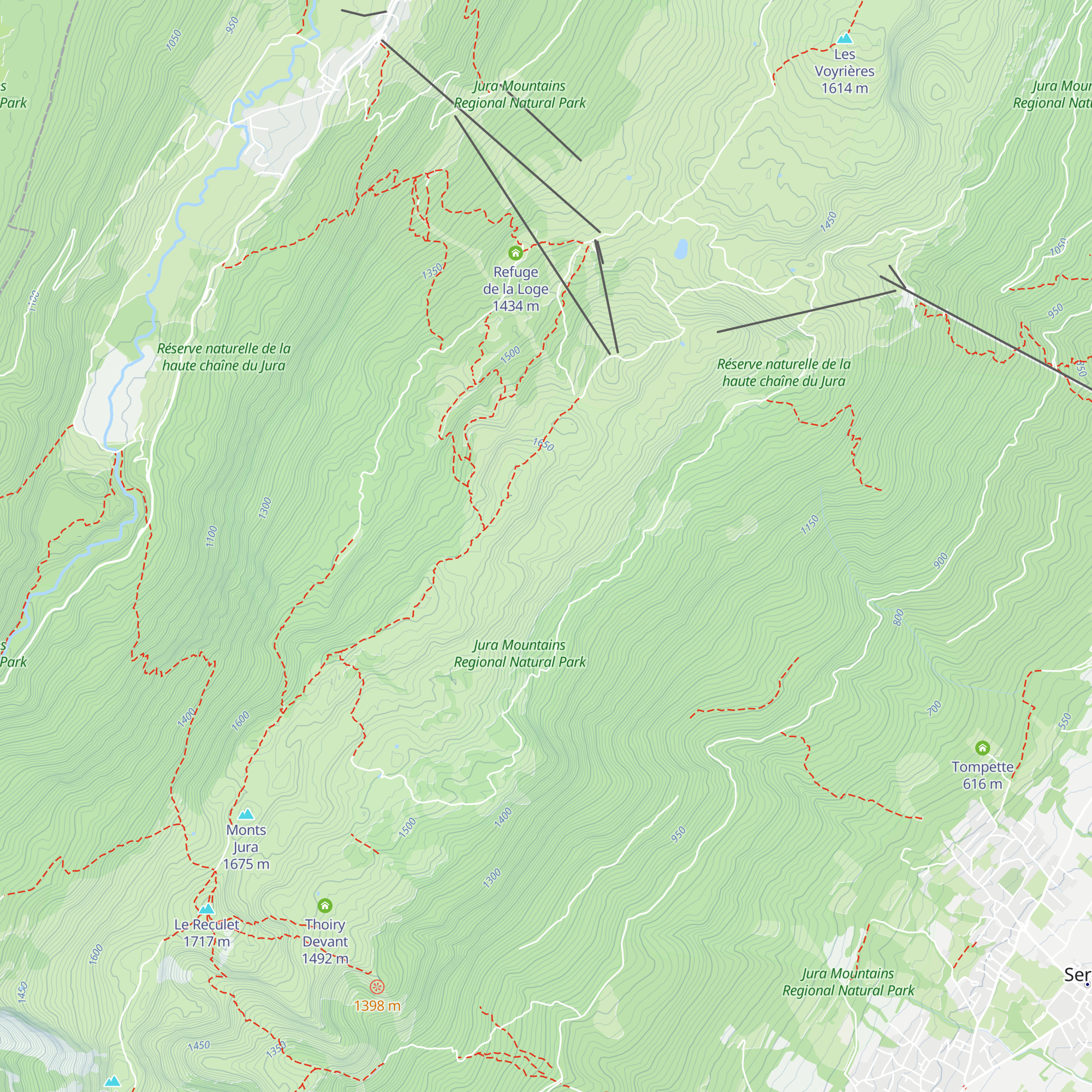 Cabane du Grand Crêt map