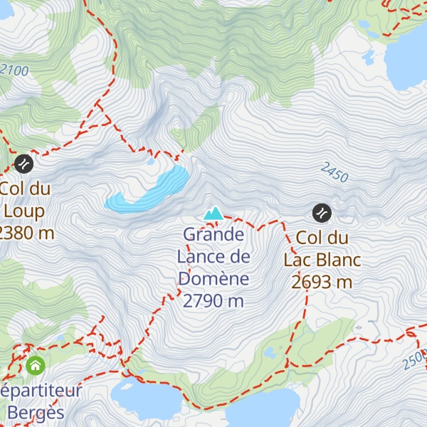 Map of Grande Lance de Domène
