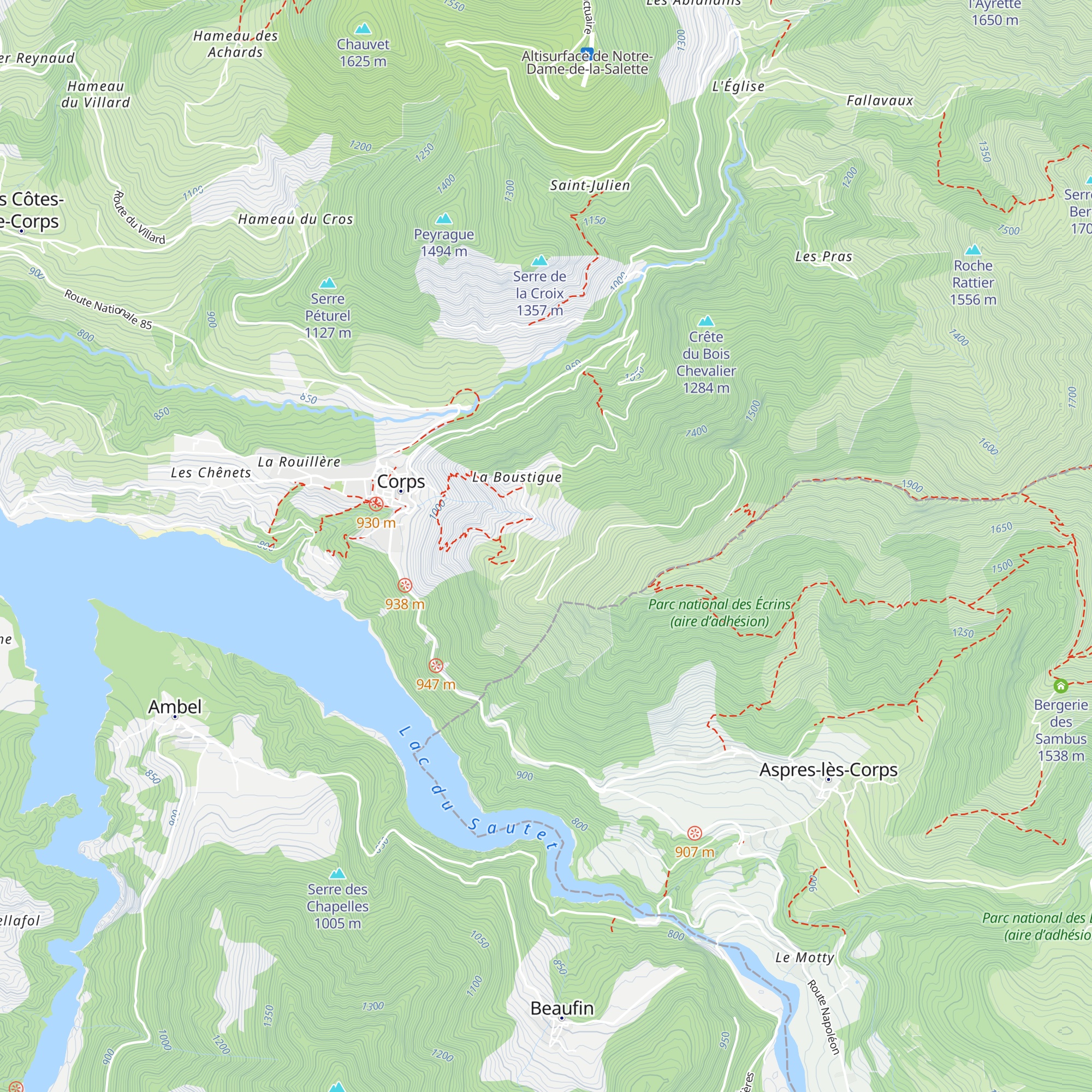 Cabane libre de Boustigue map