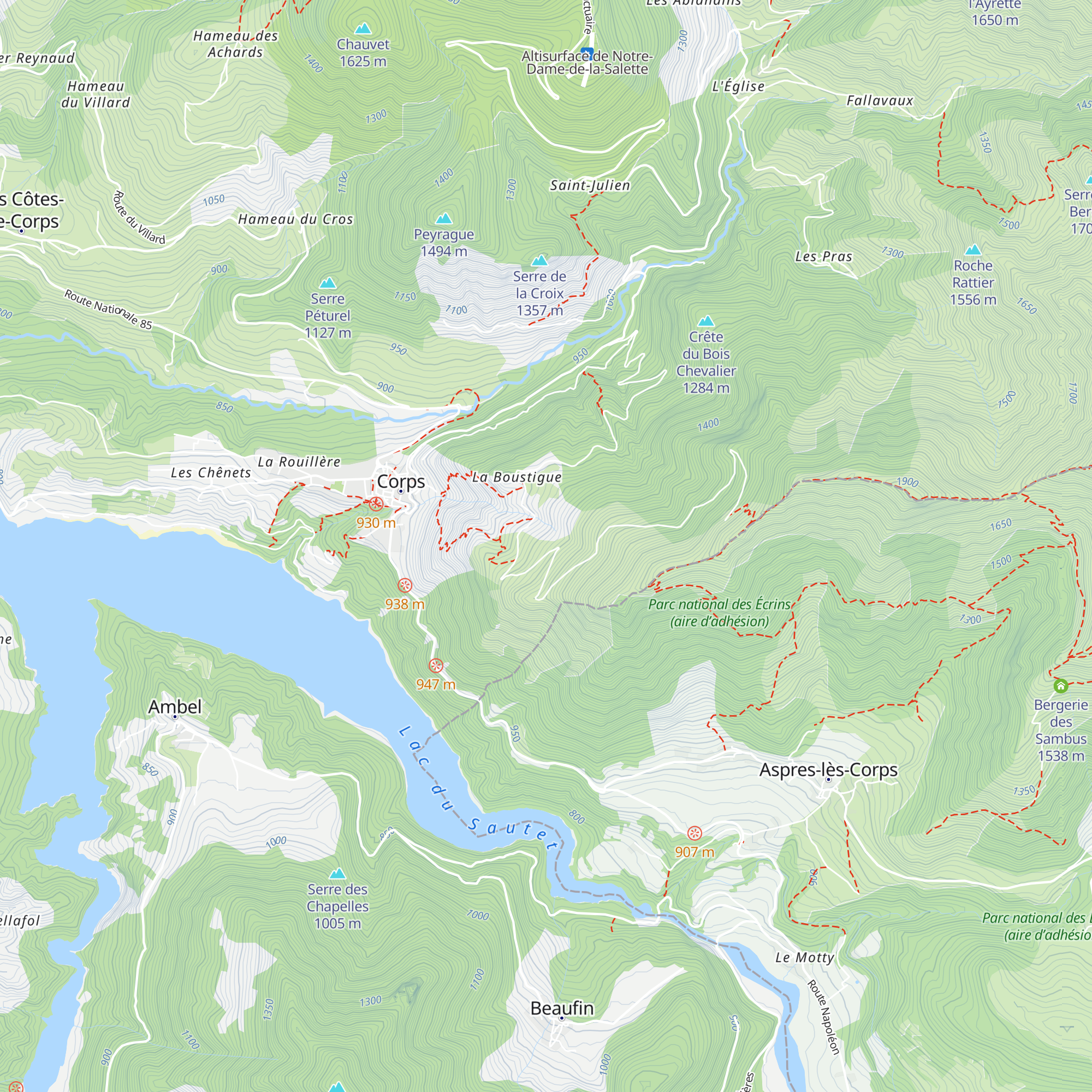 Cabane libre de Boustigue map