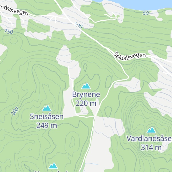 Map of Brynene
