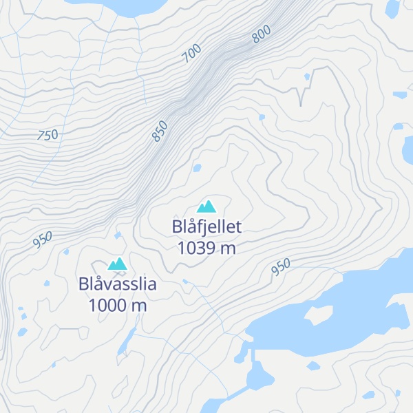 Map of Blåfjellet
