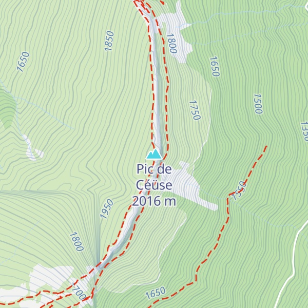 Map of Pic de Céüse