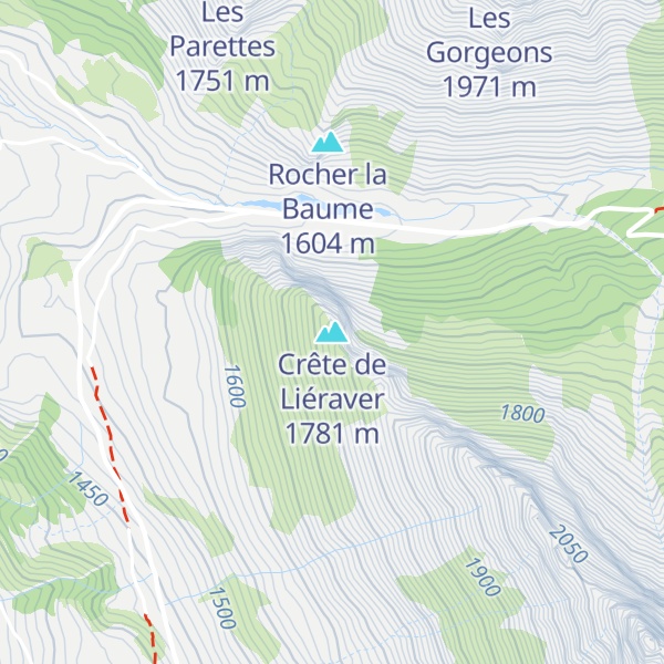 Map of Crête de Liéraver