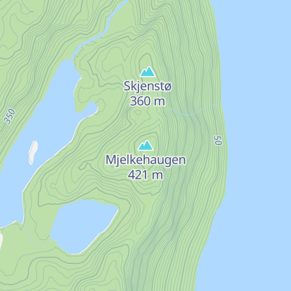Map of Mjelkehaugen