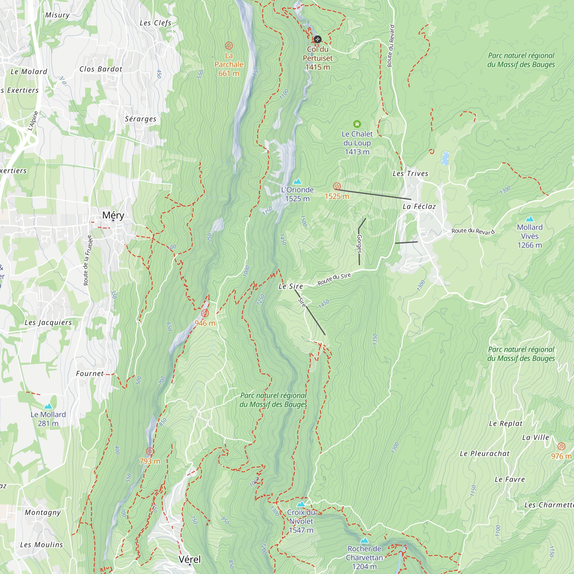Chalet du Sire map