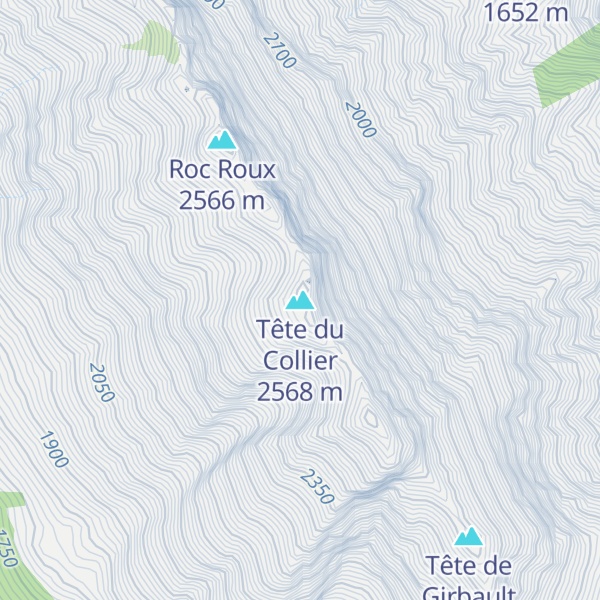 Map of Tête du Collier