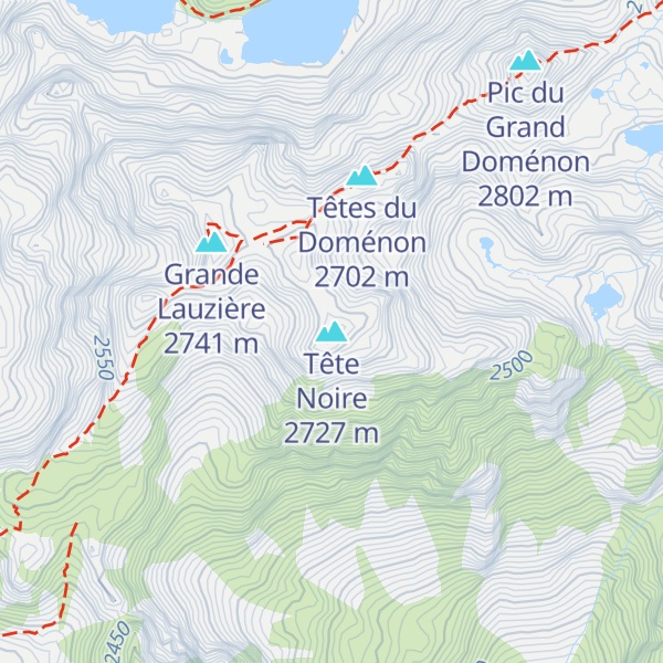 Map of Tête Noire