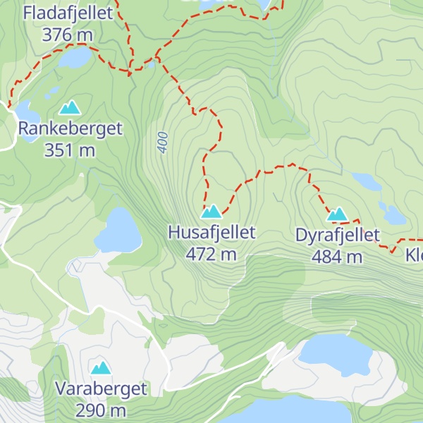 Map of Husafjellet