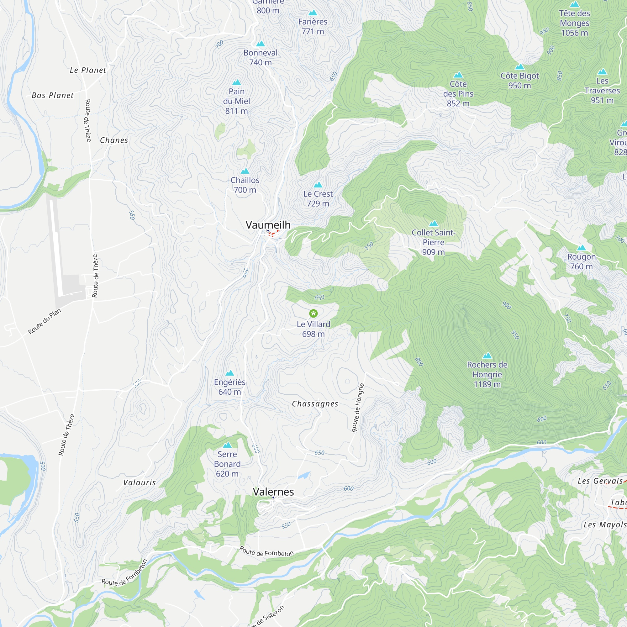 Le Villard map