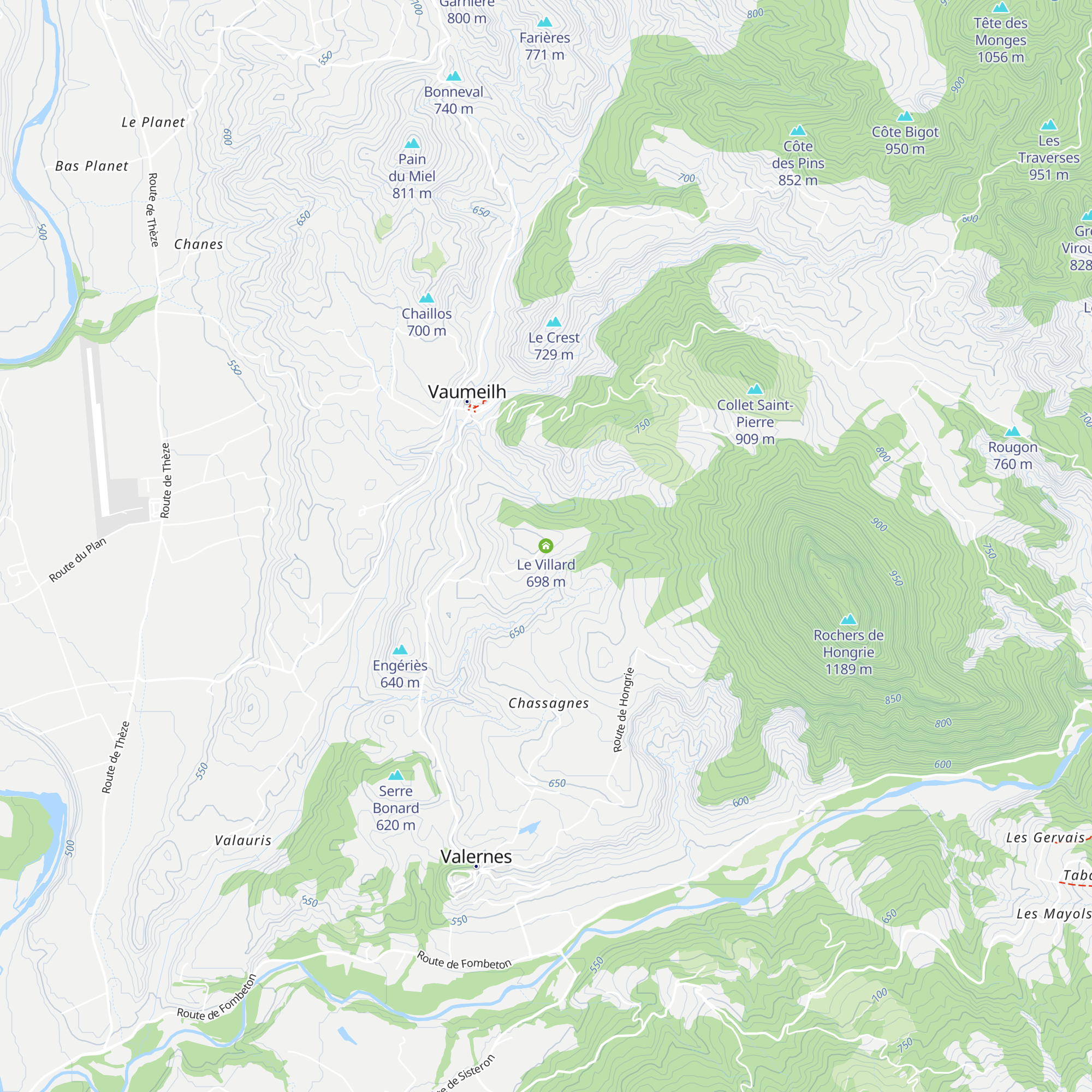Le Villard map