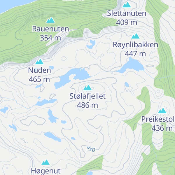 Map of Stølafjellet