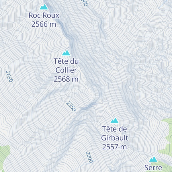Map of Tête de Claudel