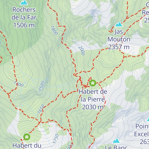 Map of Refuge Jean Collet
