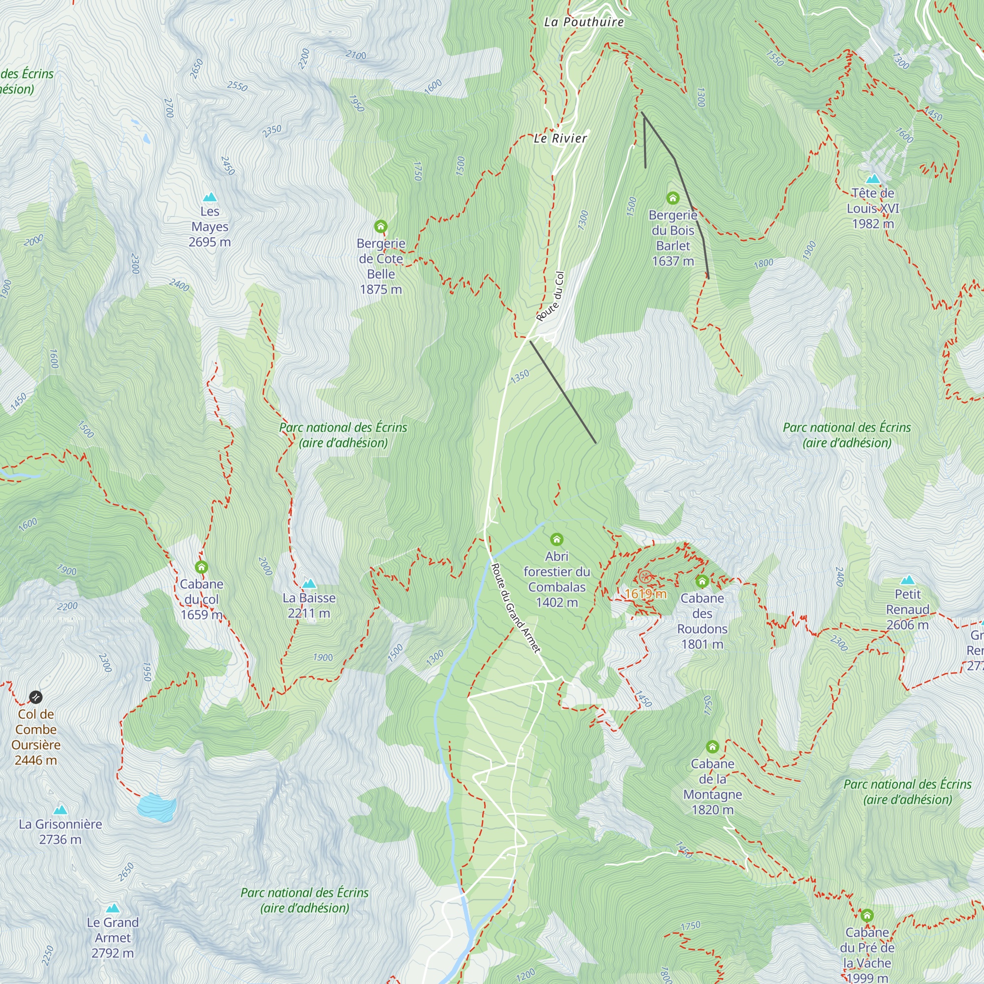 Gîte Le Chamois map