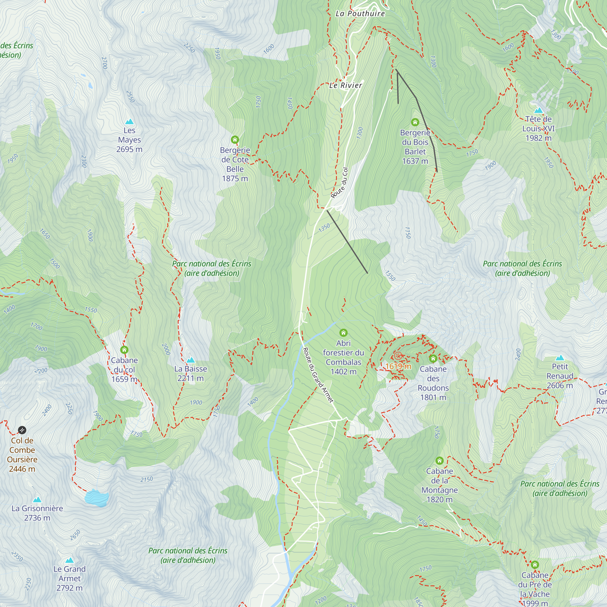 Gîte Le Chamois map