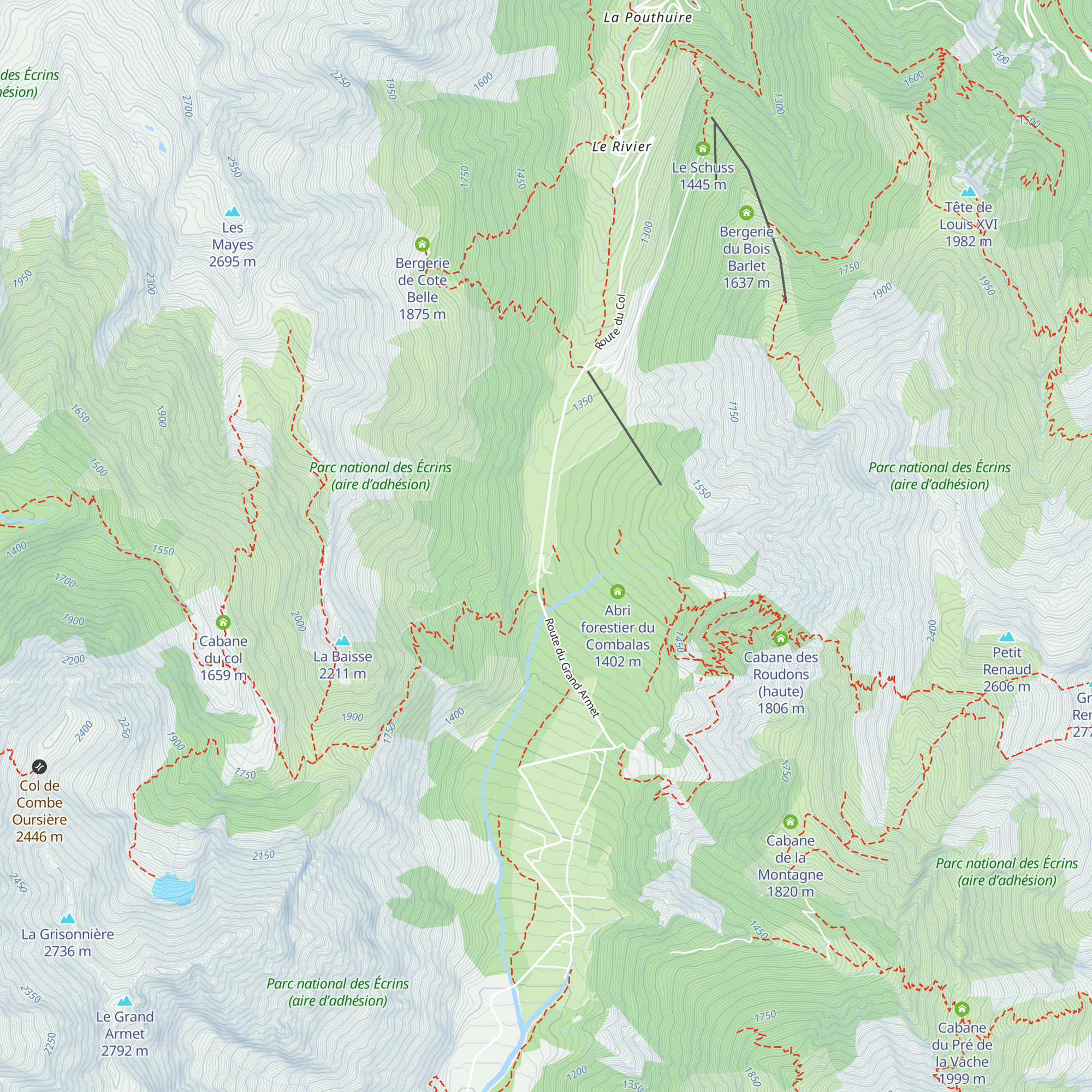 Gîte Auberge Le Chantelouve map