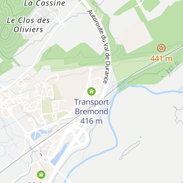 Map of Transport Bremond