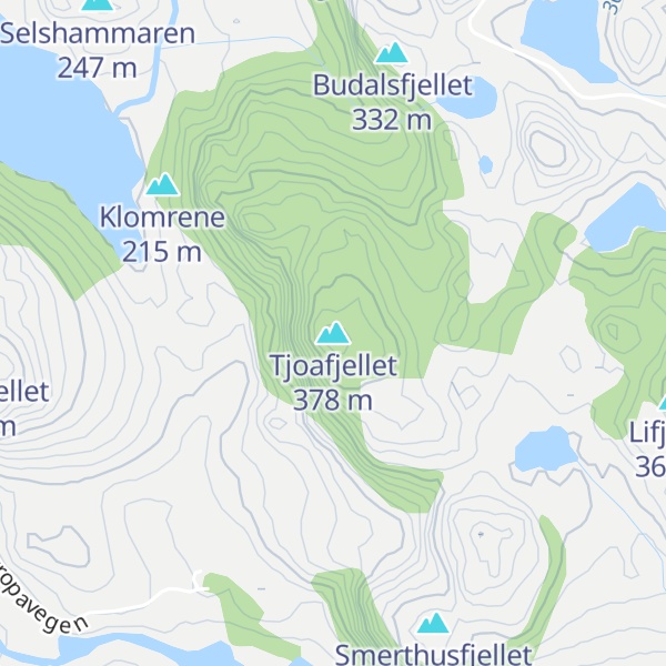 Map of Tjoafjellet