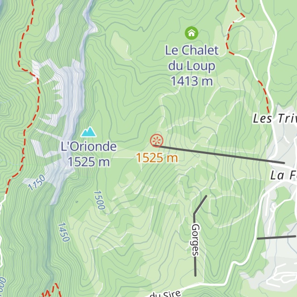 Map of Service des pistes