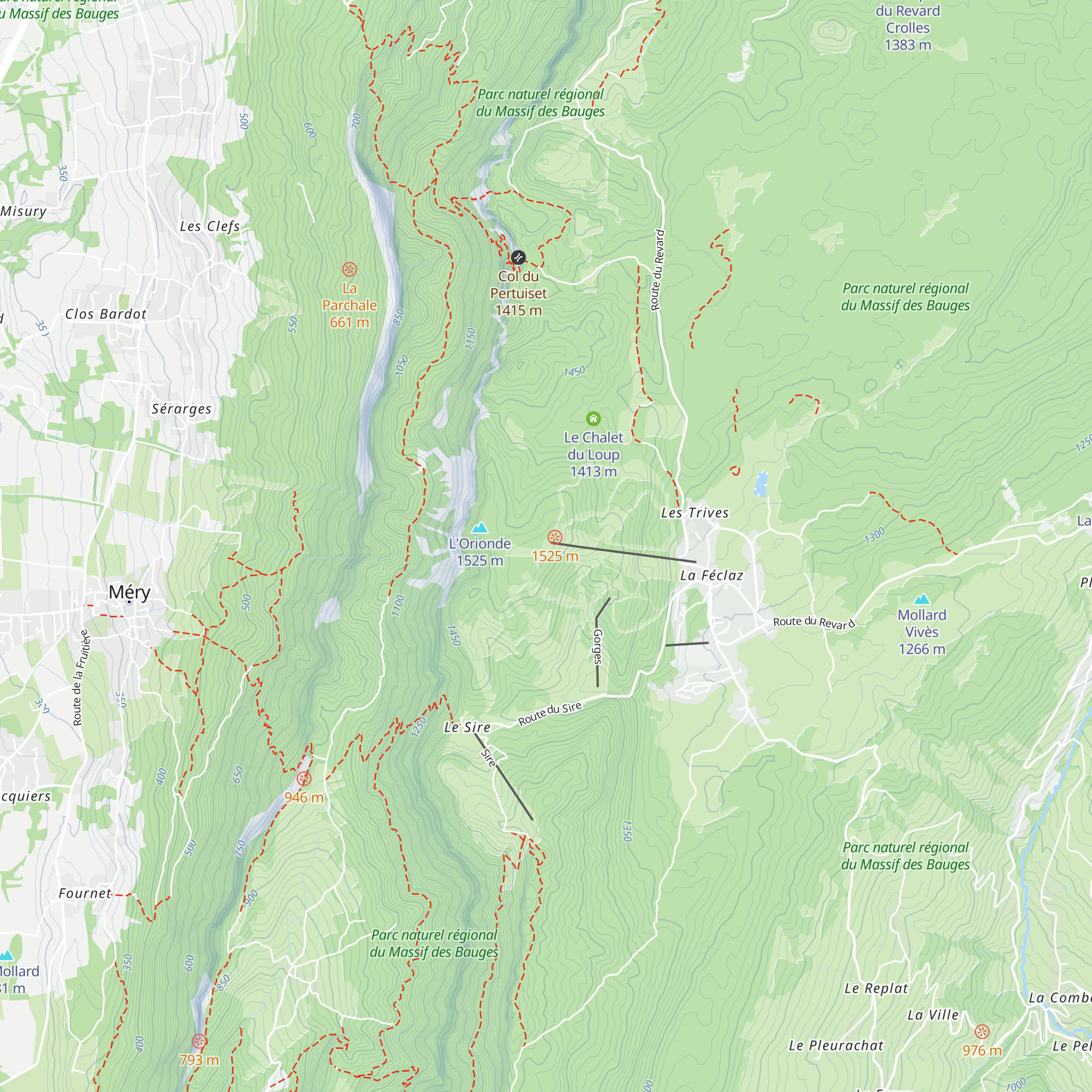 Service des pistes map