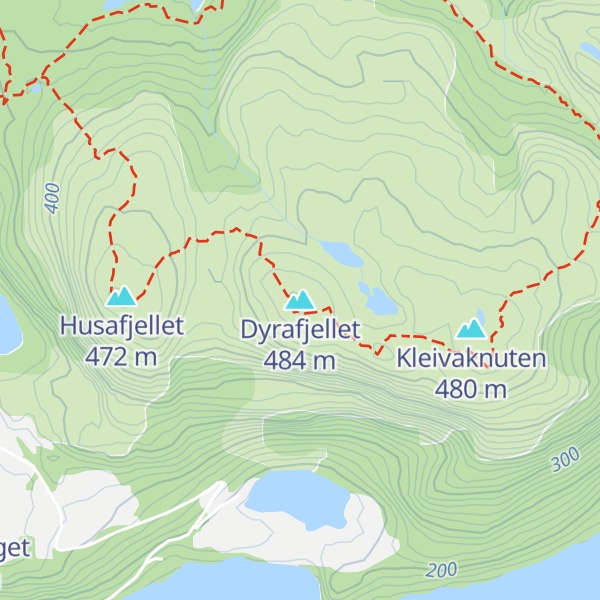 Map of Dyrafjellet