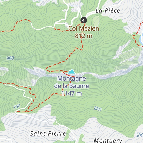 Map of Montagne de la Baume