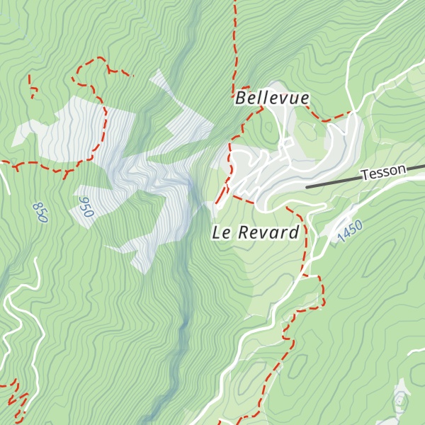 Map of Restaurant Les Quatre Vallées