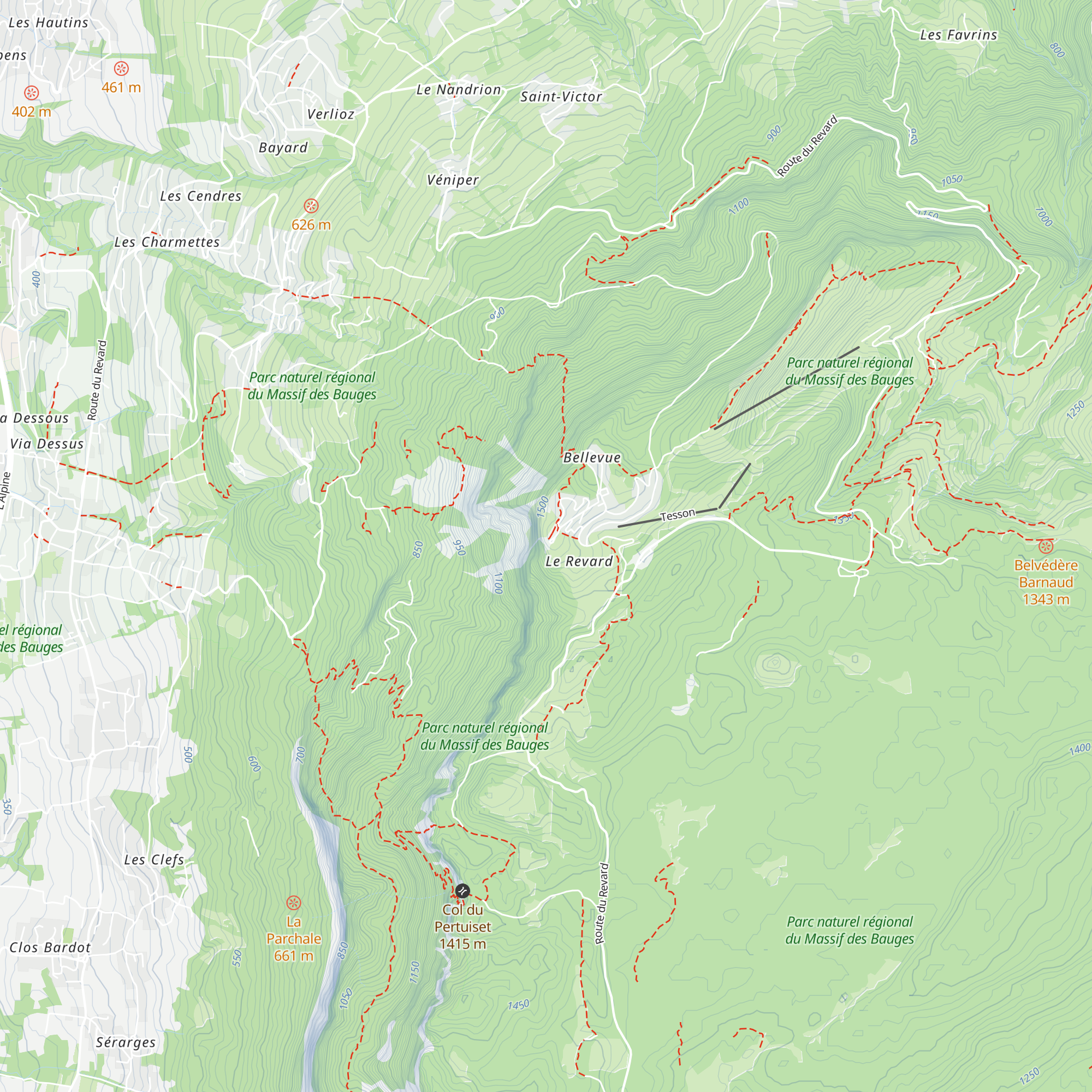 Restaurant Les Quatre Vallées map