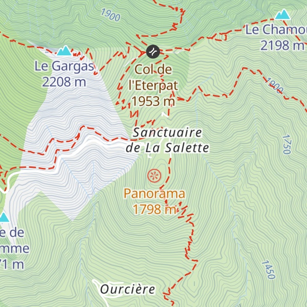 Map of Gite - Refuge