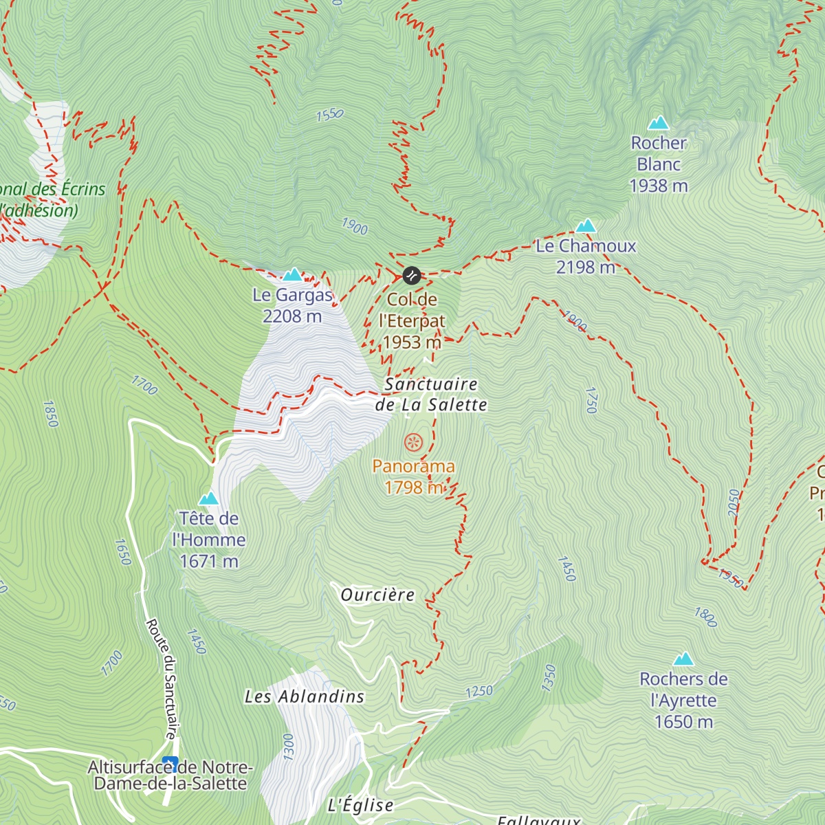 Gite - Refuge map
