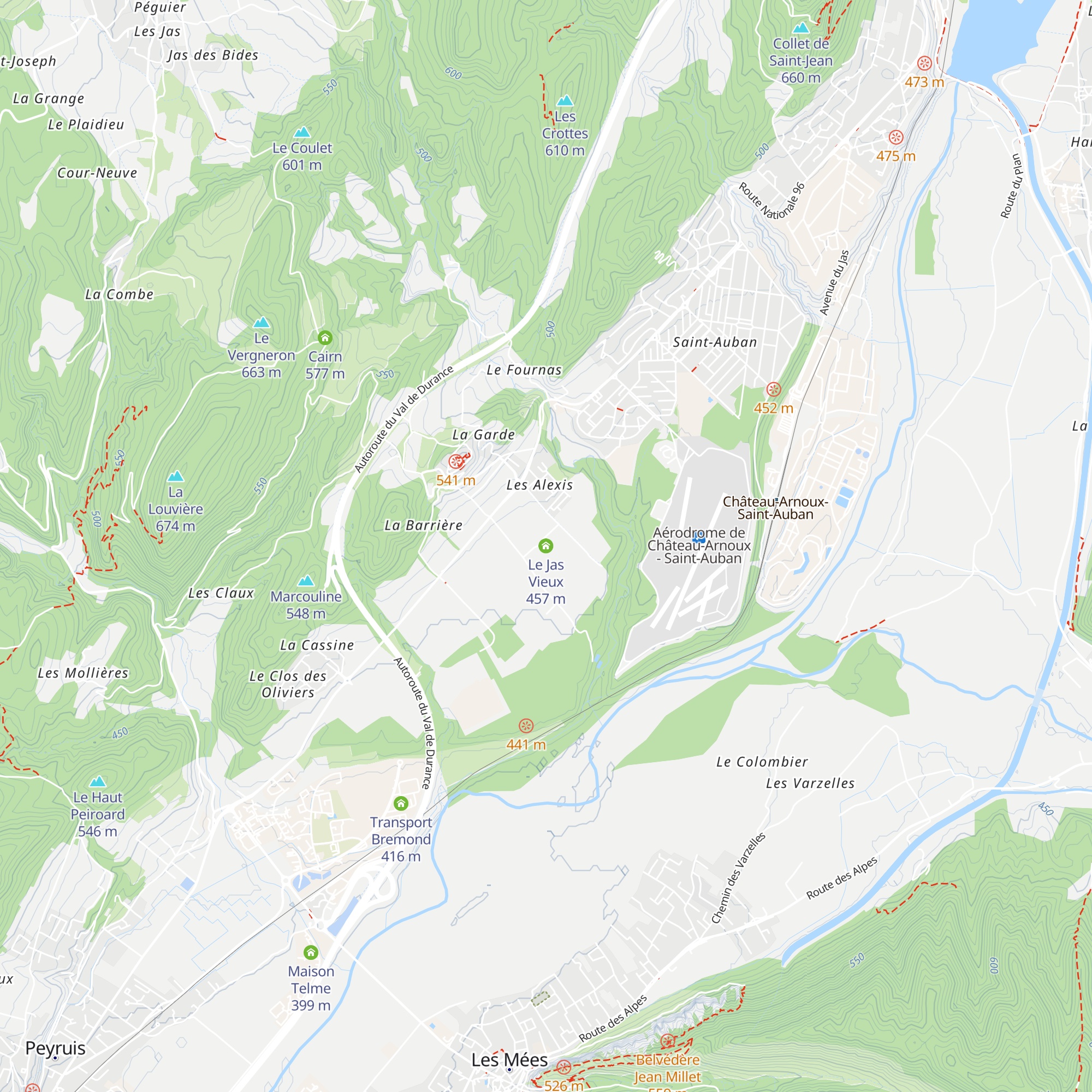 Le Jas Vieux map