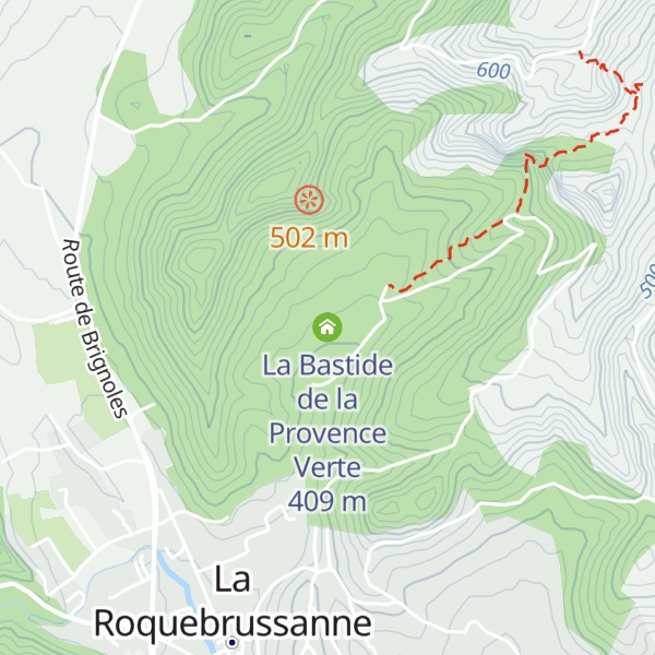 Map of La Bastide de la Provence Verte