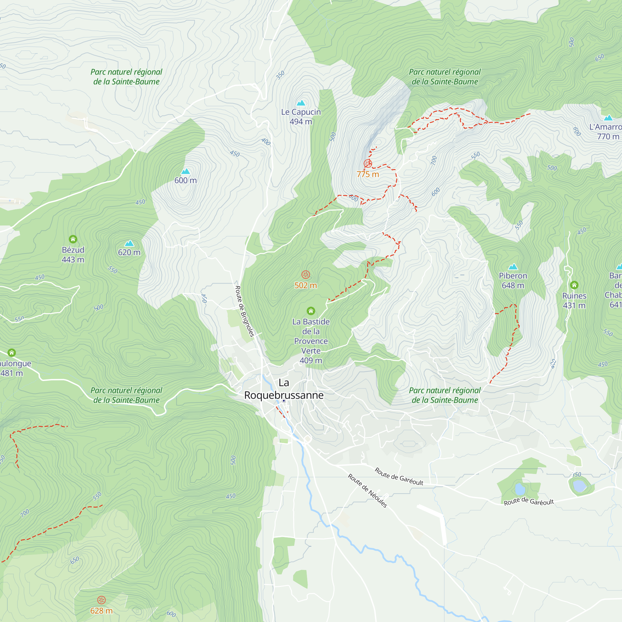La Bastide de la Provence Verte map