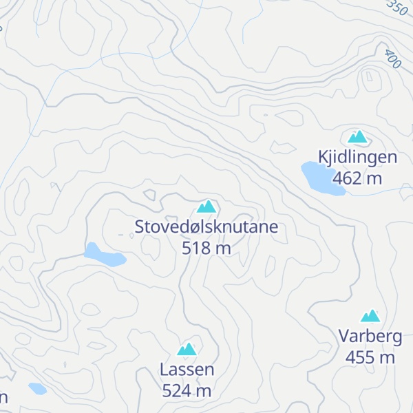Map of Stovedølsknutane