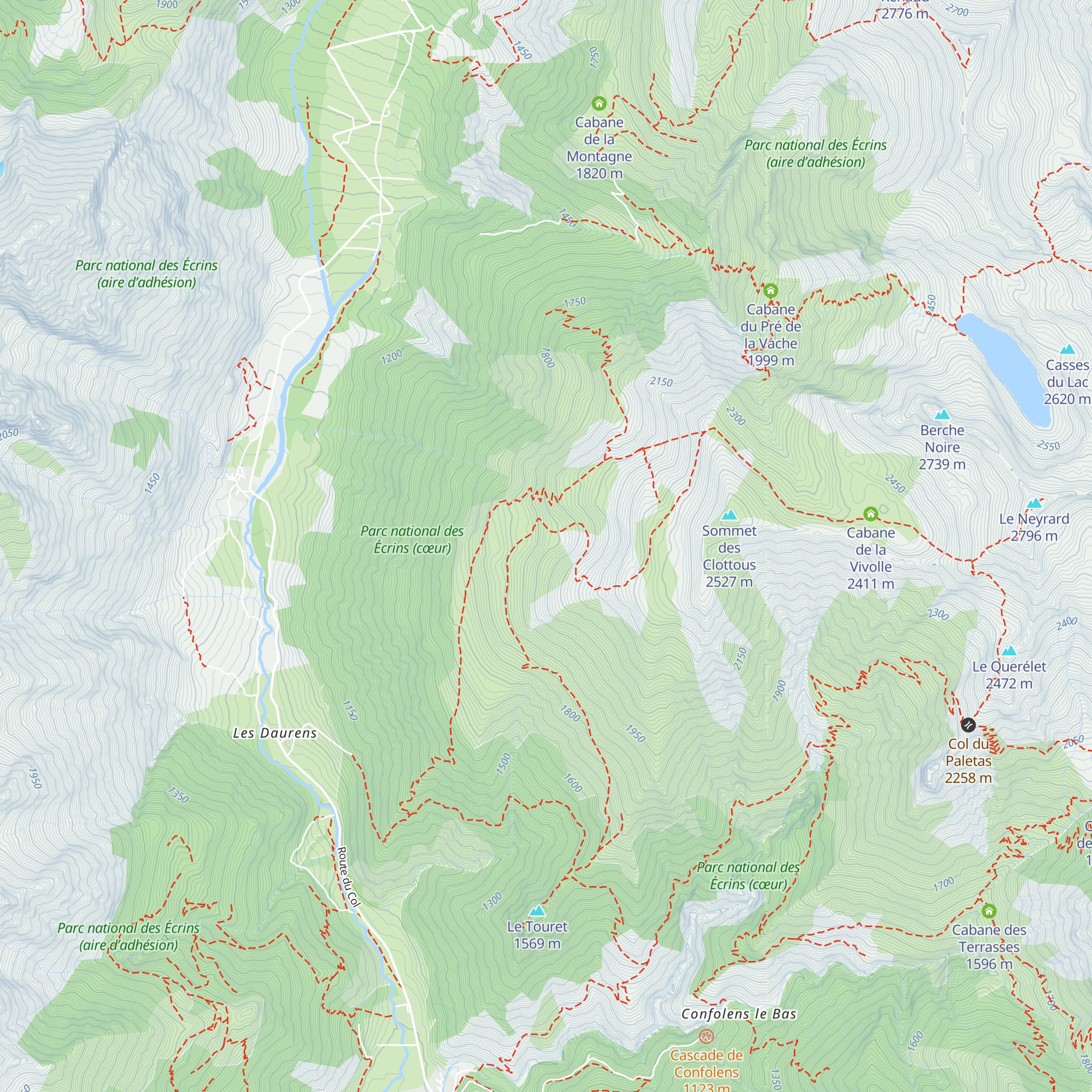Cabane des Selles map