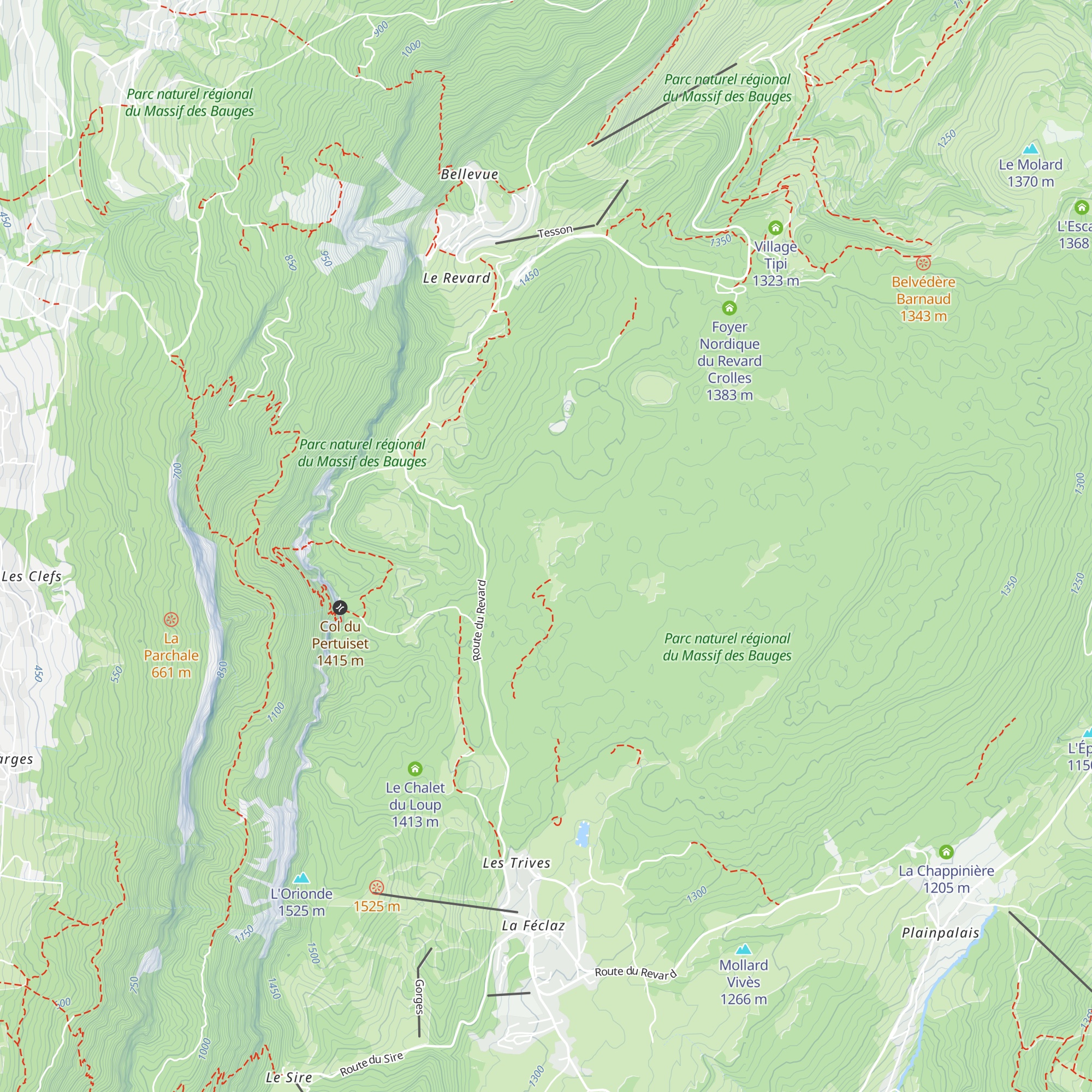 Cabane de Larcoutier map