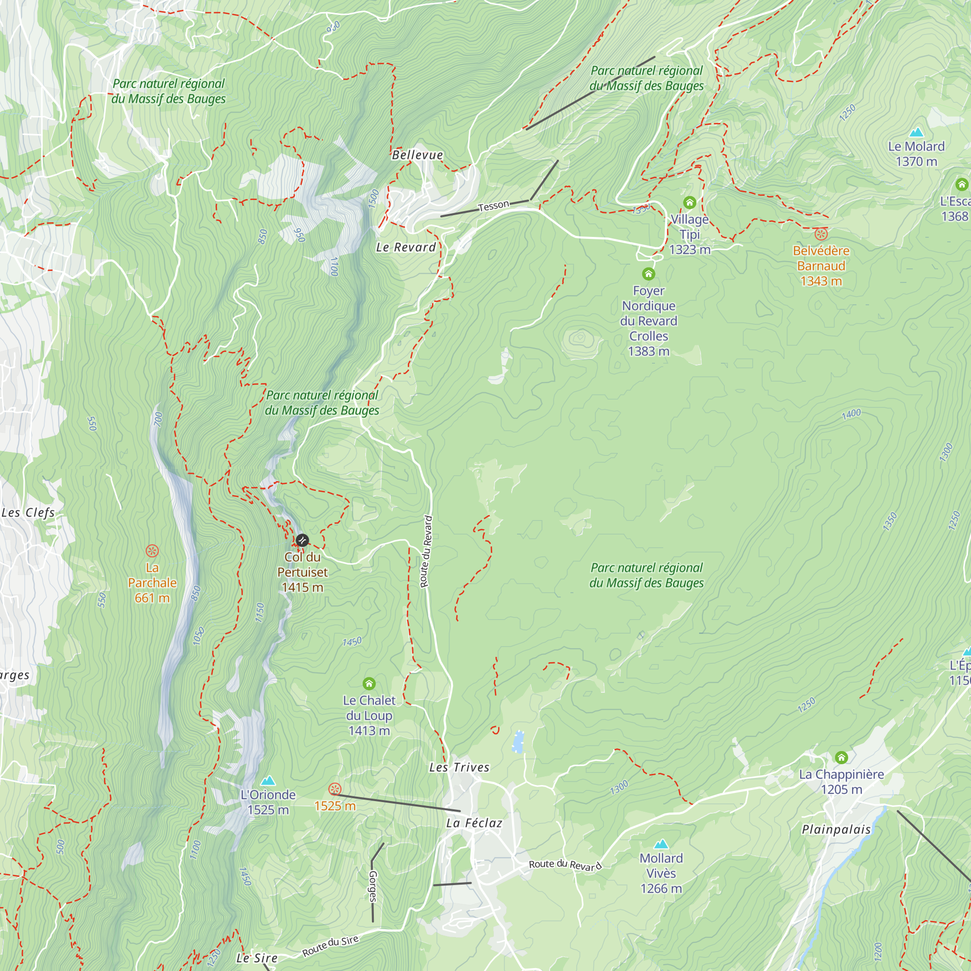 Cabane de Larcoutier map