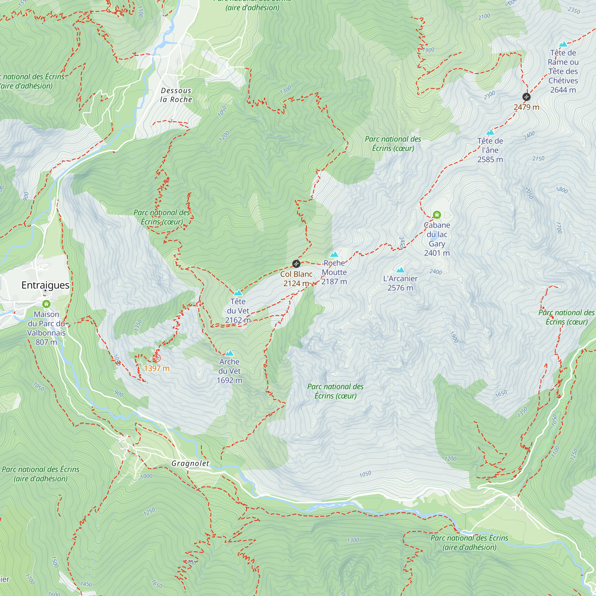 Cabane du Vet map