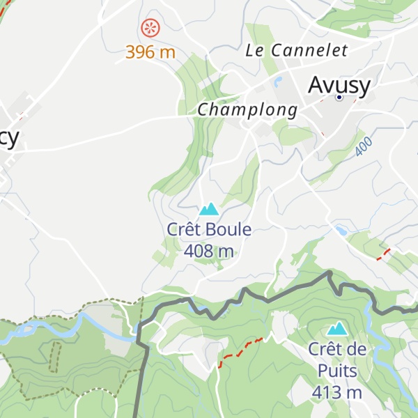 Map of Crêt Boule