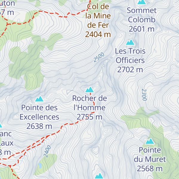 Map of Rocher de l'Homme