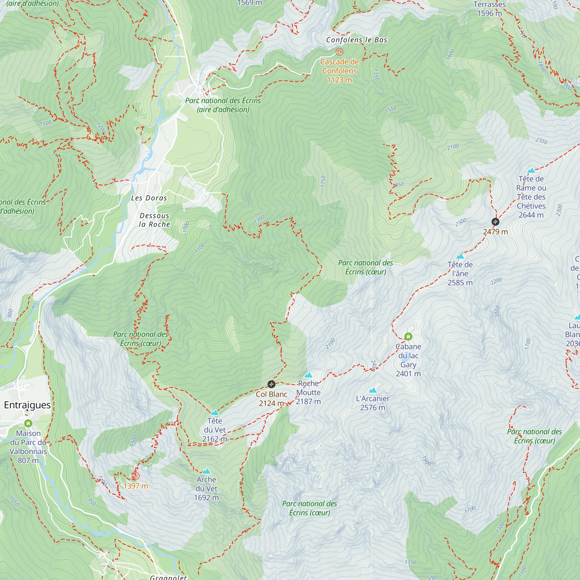 Cabane des Drayes map