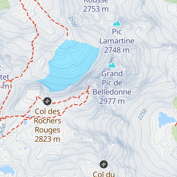 Map of Croix de Belledonne