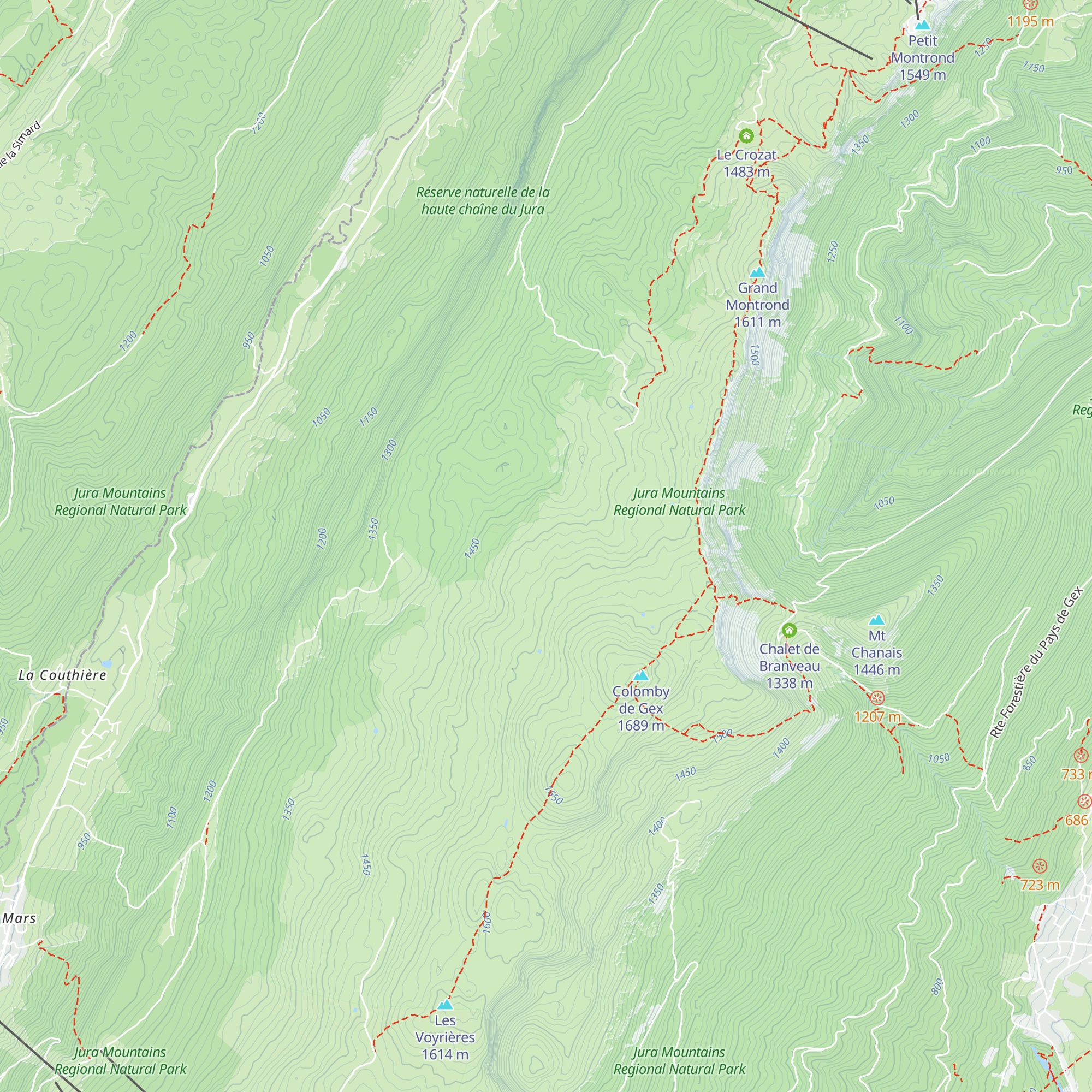 Chalet du Névy map